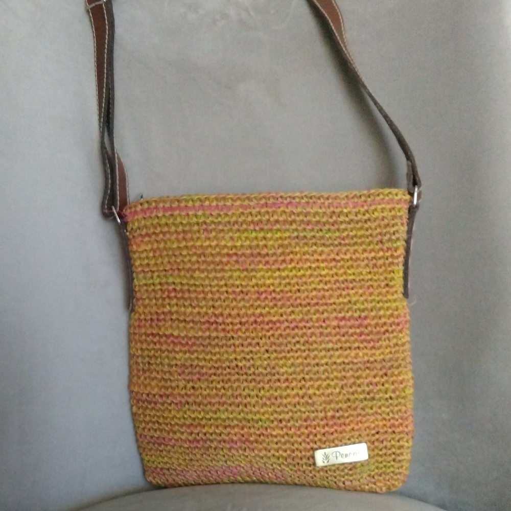 Earthy Knit Crossbody Bag